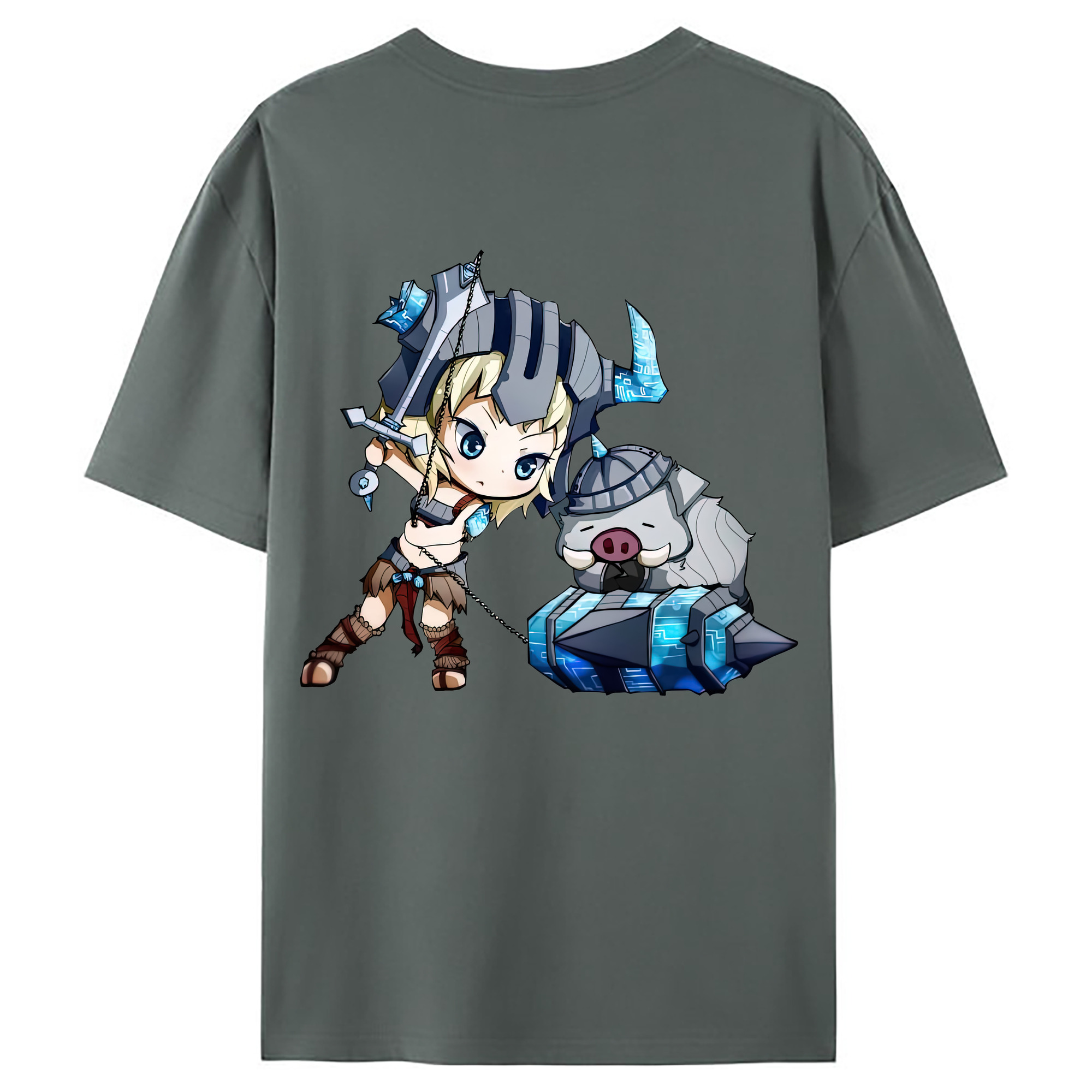 （画像用） リーグ・オブ・レジェンド League of Legends LOL 綿100％ メンズ半袖Tシャツ（バックプリント） 通気性
